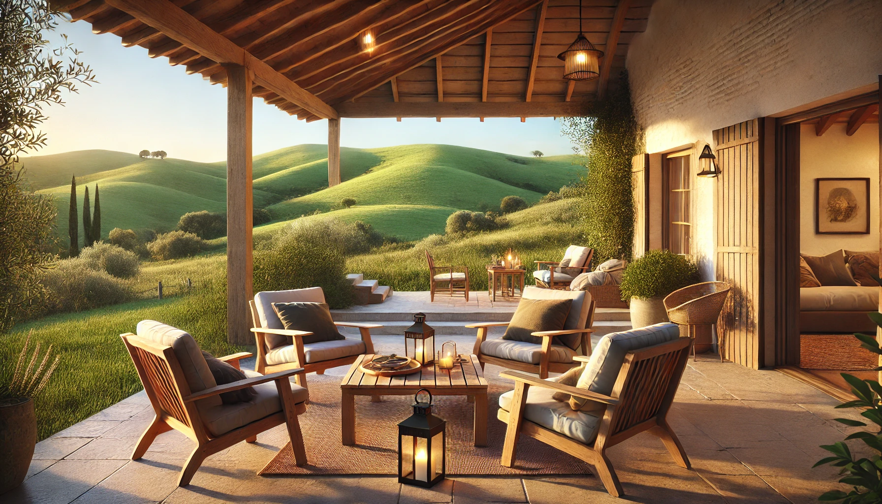 Andalucía hills outside a quiet finca — calm, sunlit landscape